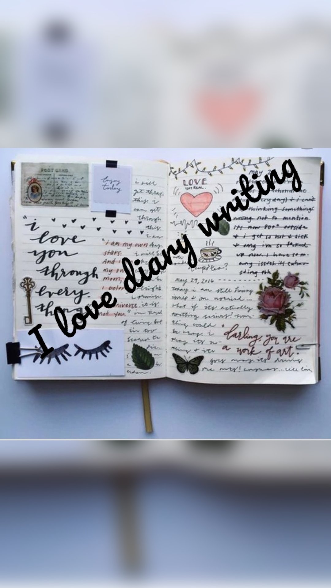 I love diary writing